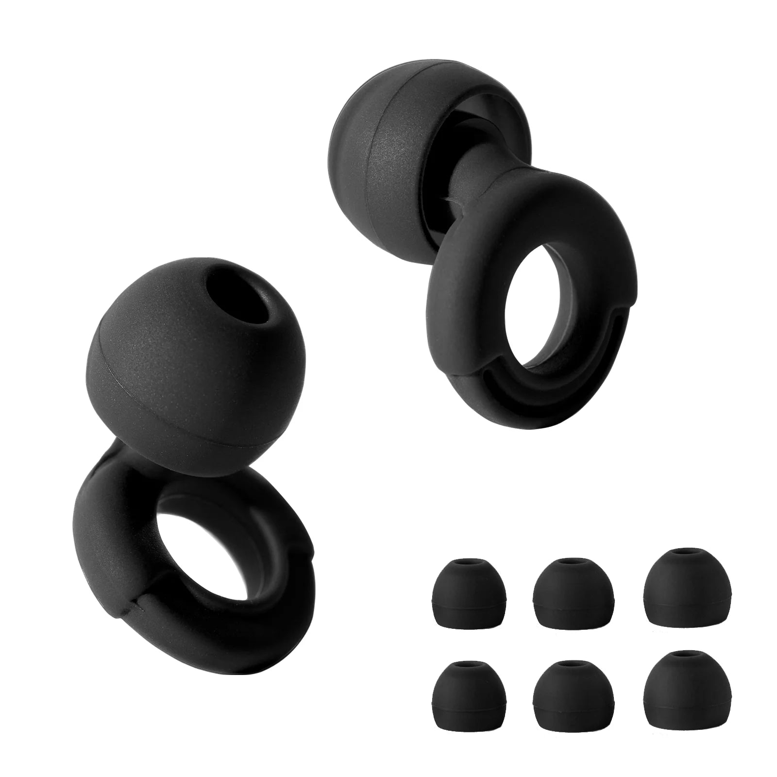 Black_Silicone_Ear_Buds-LittleOllyBobs