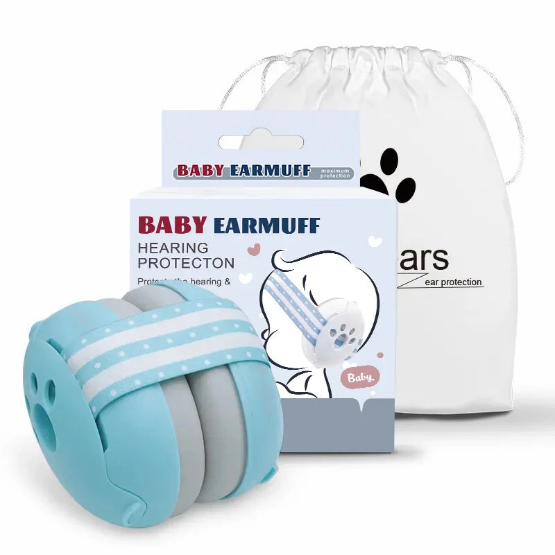 Blue Baby ear muffs- LittleOllybobs